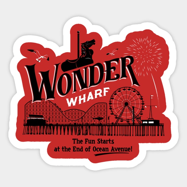 Wonderful Wharf Sticker by stevethomasart